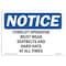 Signmission OSHA, Forklift Operators Must Wear Seatbelts And, 24in X 18in Plastic, 24" W, 18" H, Landscap OS-NS-P-1824-L-12889 - alternate 1